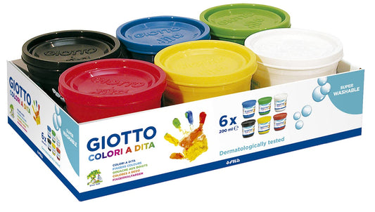 Colori a Dita Giotto 6 brt. da 200 grammi