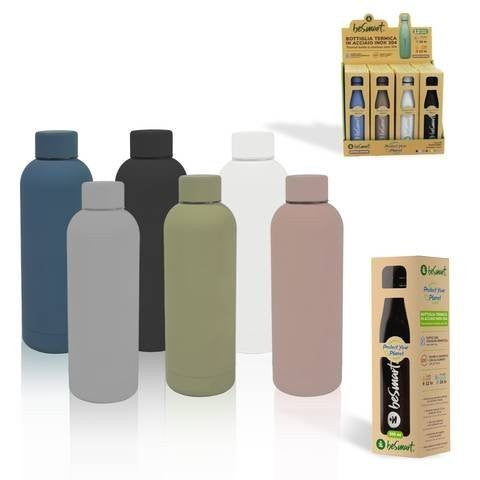 Borraccia Termica 500ML Soft Touch Colori Soft BeSmart