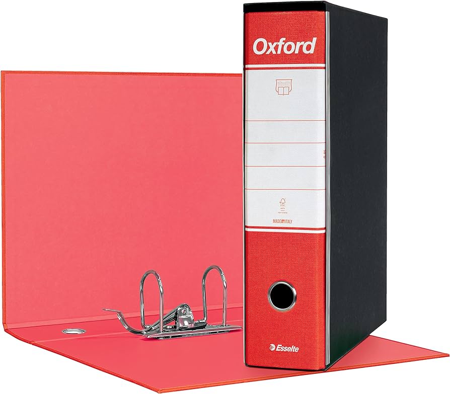 Esselte Registratori per Fatture Ds. 8 G85 OXFORD colore Rosso