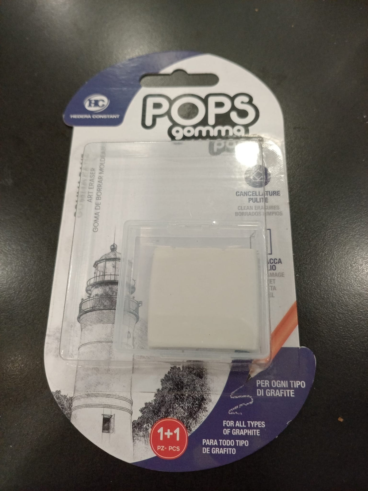 Gomma pane Pops con scatolino in blister
