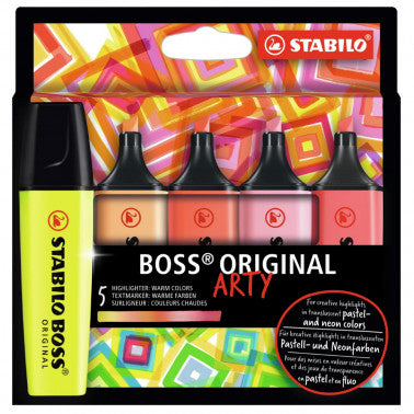 Stabilo Boss Arty 5 pz. Wallet Cool Colori Caldi