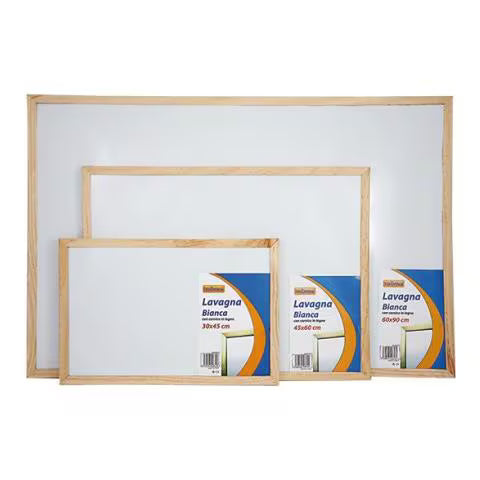 Lavagna Magnetica con Cornice in Legno 60x90