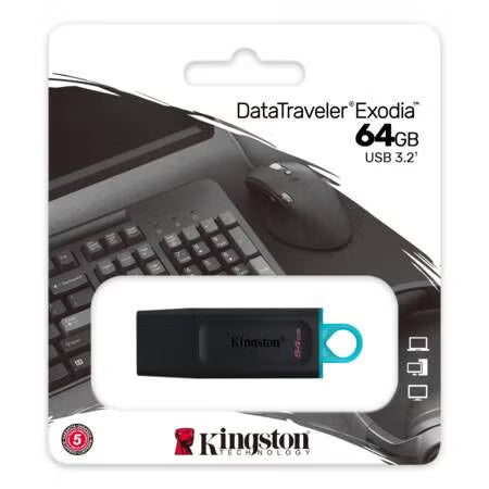 Chiavetta Pen Drive USB 3.2 Exodia Kingston  64 GB