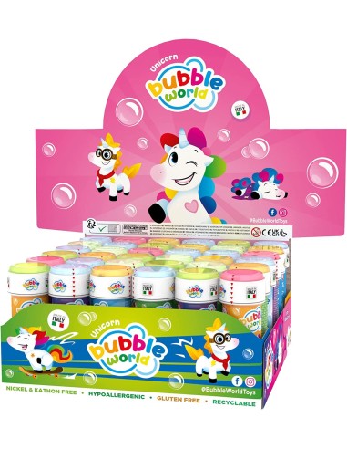 Bolle di Sapone Dulcop " Unicorn Bubbles " in cf. da 36 pz.
