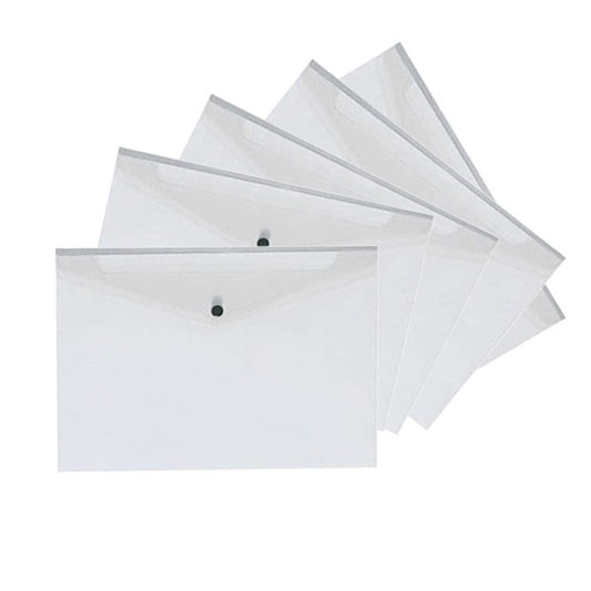 Buste in PPL Trasparenti Neutre con Bottone A4 in cf. da 10 buste