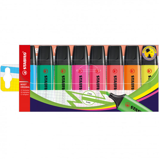 Stabilo Evidenziatori Fluo' Set 8 colori