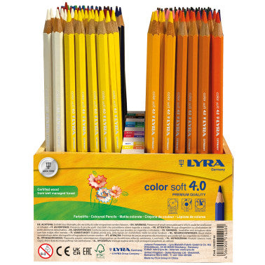 Espositore da Banco 144 pastelli Color Soft Lyra Sfusi Mina 4 mm.