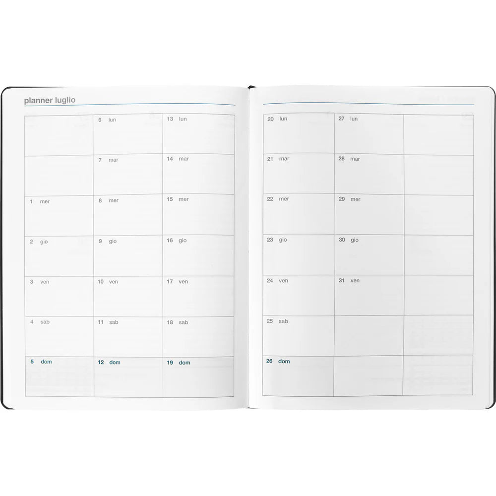 COMIX Agenda 12 Mesi 2026 Large Settimanale Colore Nero