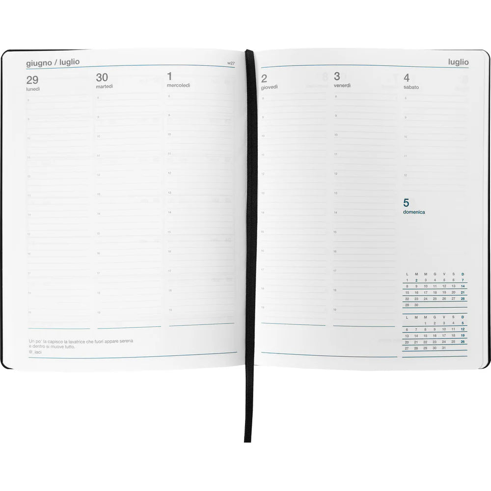 COMIX Agenda 12 Mesi 2026 Large Settimanale Colore Nero