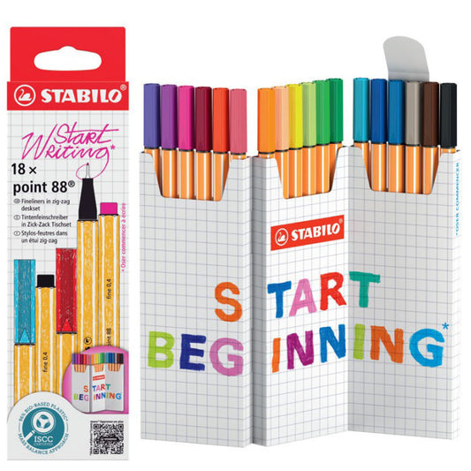 Stabilo Fineliner Point 88 Astuccio Zig Zag 18 Colori
