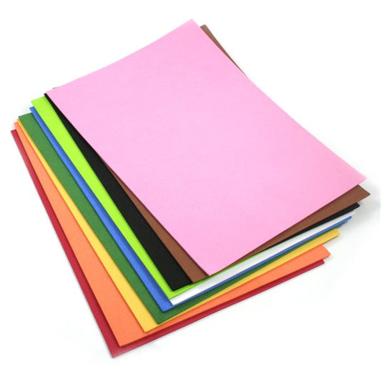 Fogli Eva Foam 2mm 10Pz Assortiti in 10 colori