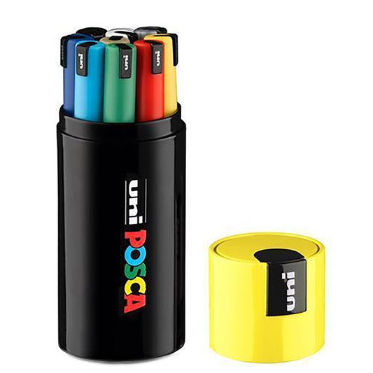 Gift Box Poscapen Marcatore UniPosca Punta Ultra-Fine 9 Pz Assortiti