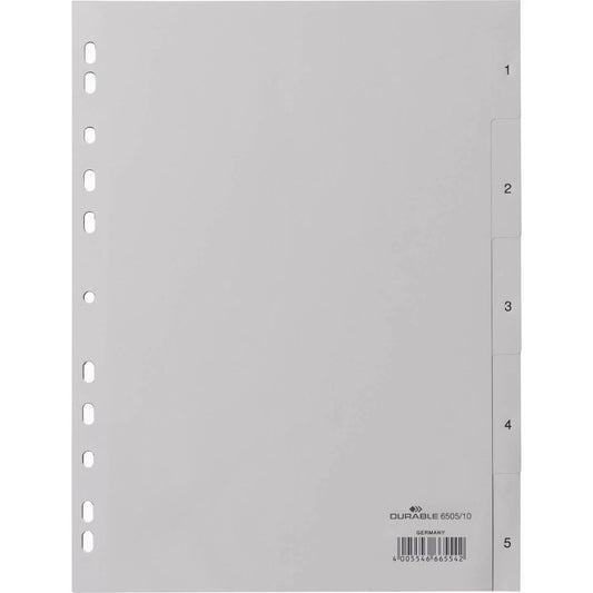 Divisori A4 in Polypropylene a 5 tasti