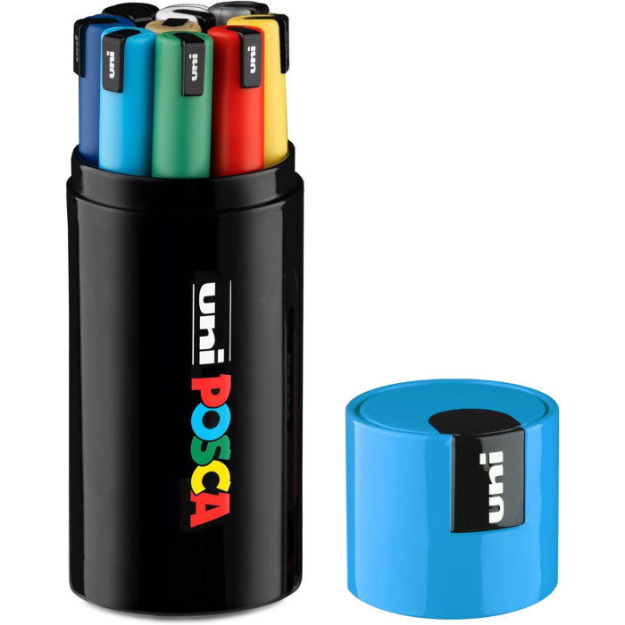Gift Box Poscapen Marcatore UniPosca Punta Ultra-Fine 9 Pz Assortiti