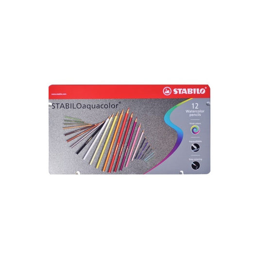 Stabilo Pastelli Aquacolor 12 Sc. Metallo