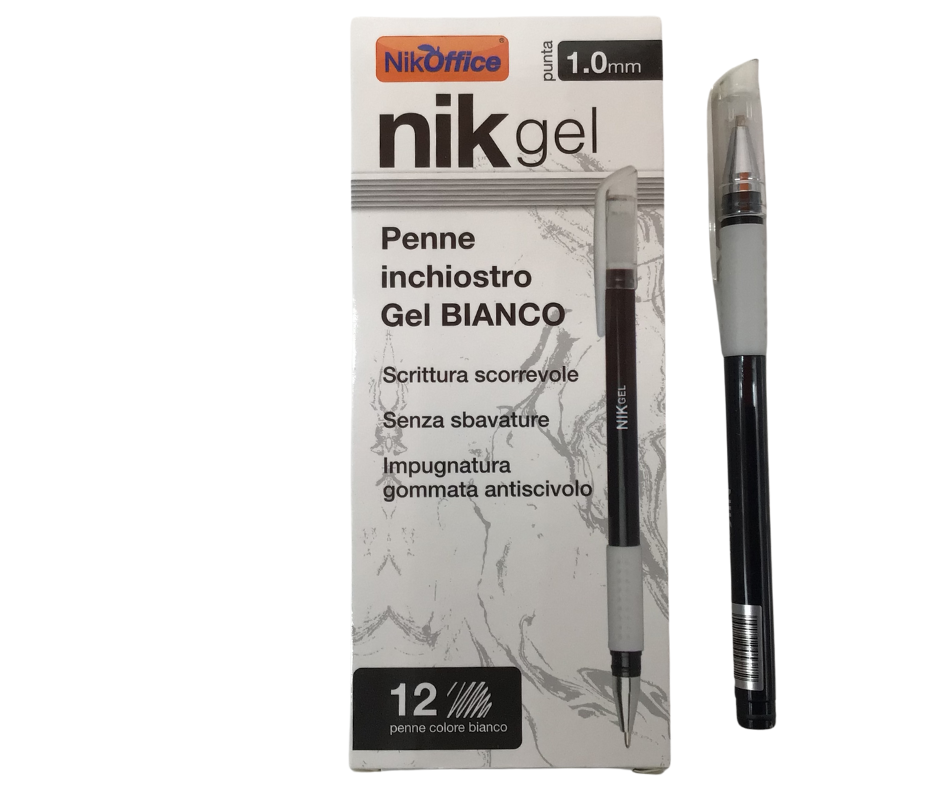 NikGel Penne inchiostro Gel in tre diverse colorazioni 12PZ