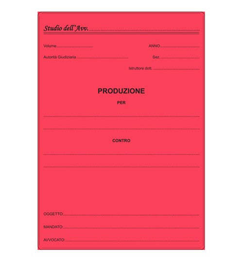 Cartelle Produzione Avvocati cf. da 25 pz.