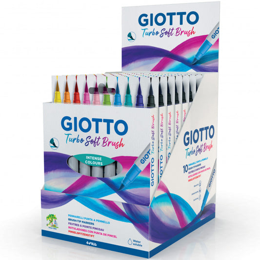 Pennarelli Giotto Turbo Soft Brush a 10 colori