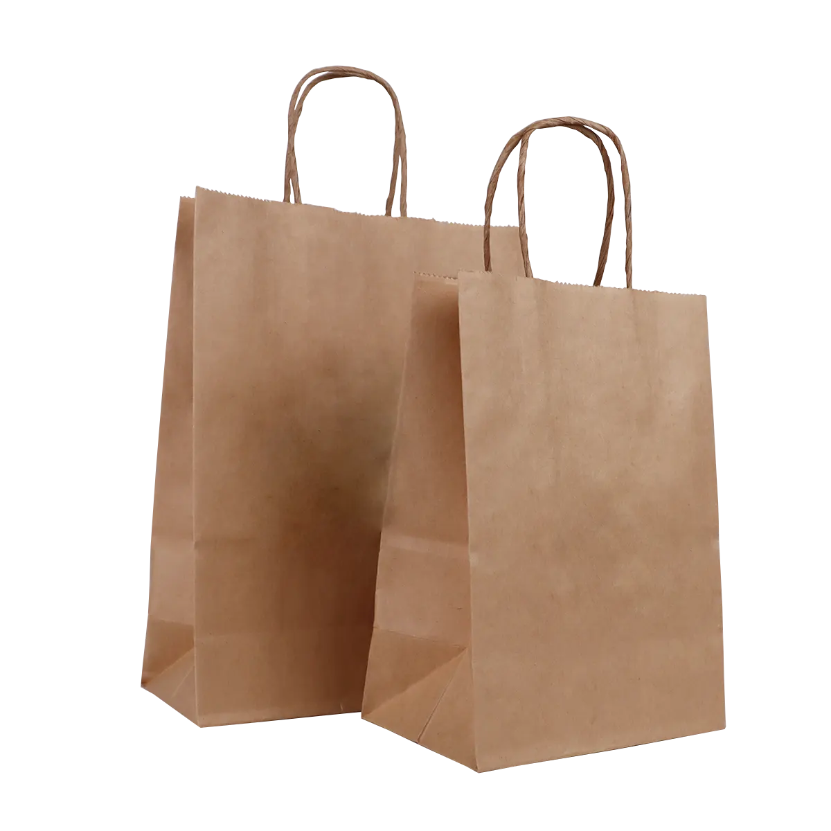 Buste Shopper Colore Avana con manico in Cordetta varie misure in cf. da 25 Pezzi