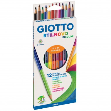 Pastelli Giotto Stilnovo Bicolor 12 Pastelli 24 Colori
