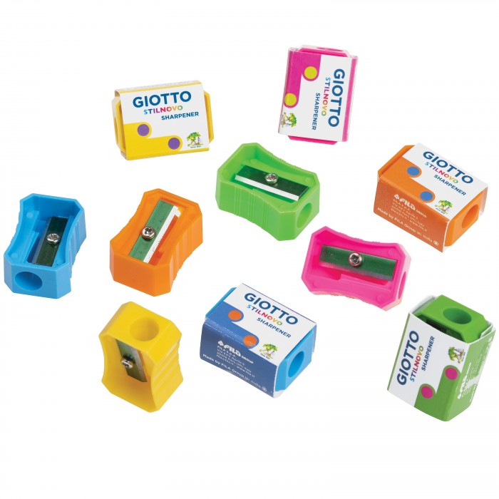 Temperamatite 1 Foro Plastica Giotto Stilnovo cf. da 60 pz.